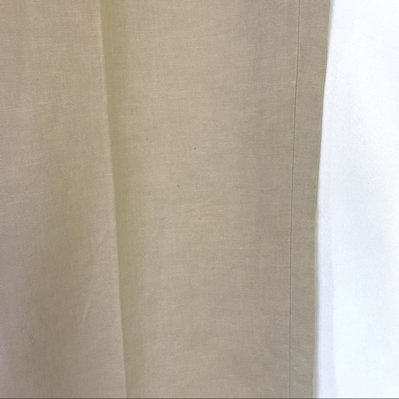 BANANA REPUBLIC  LINEN PANTS NEUTRAL TAN TROUSERS STRAIGHT LEG PLUS SIZE 34 / 30 - Picture 10 of 16